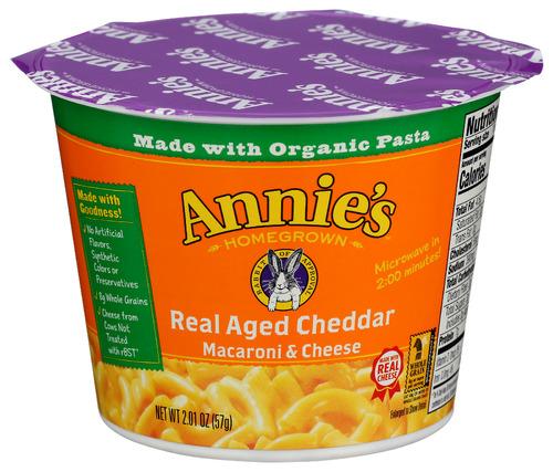 Annies Homegrown Pasta Cup Aged Cheddar - 2.01 Oz (12 Units)