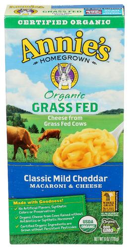 Annies Homegrown Mac & Cheese Mild Cheddar - 6 Oz (12 Units)