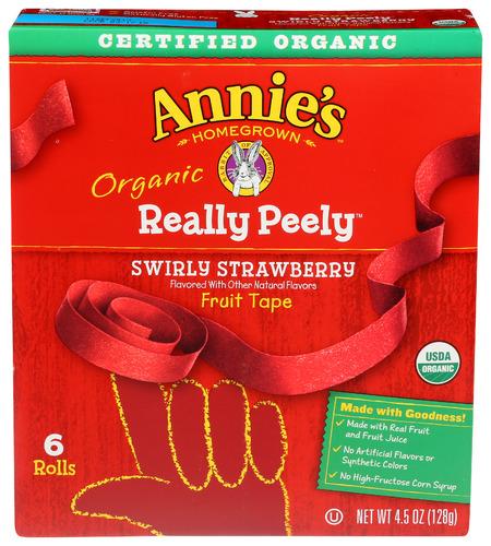 Annies Homegrown Fruit Peely Swrly Strawberry - 4.5 Oz (8 Units)