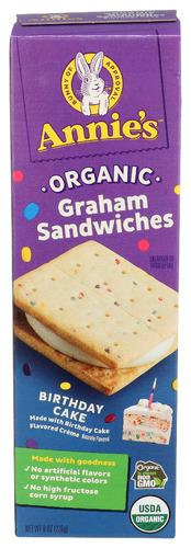 Annies Homegrown Grhm Ckr Sndwch Bday Ck - 8 Oz (6 Units)