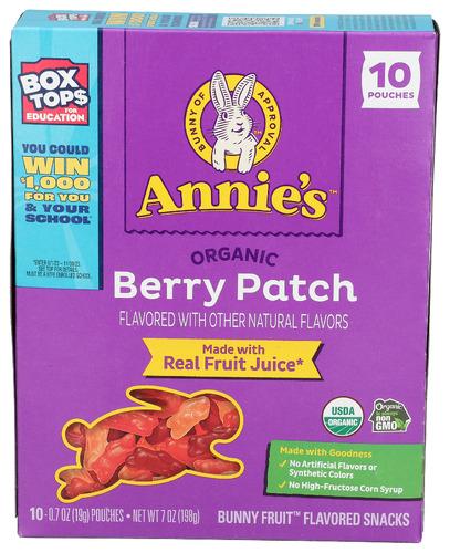 Annies Homegrown Fruit Snk Berry Patch - 7 Oz (8 Units)