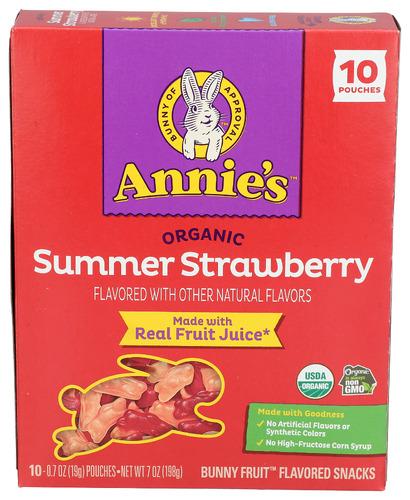 Annies Homegrown Fruit Snk Smr Strawberry Bun - 7 Oz (8 Units)