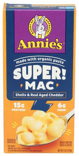 Annies Homegrown Mac&Cheese Spr Prtn Cheddar Shell - 6 Oz (12 Units)