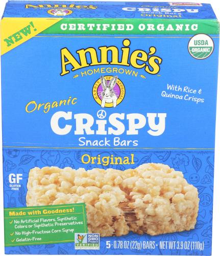 Annies Homegrown Bars Crispy Original - 3.9 Oz (8 Units)