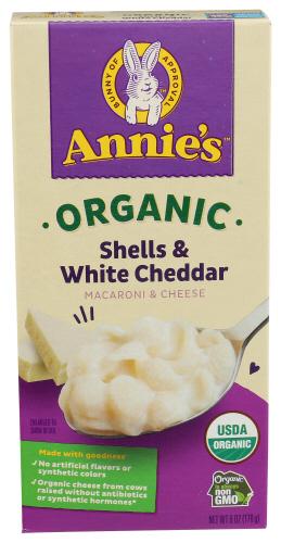 Annies Homegrown Mac&Cheese Shl Whtchdr Organic - 6 Oz (12 Units)