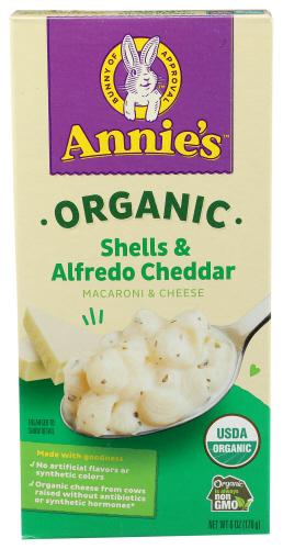 Annies Homegrown Mac & Cheese Shell & Alfredo - 6 Oz (12 Units)