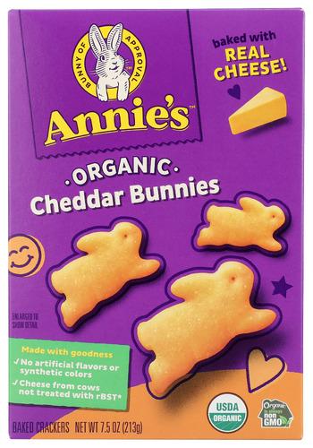 Annies Homegrown Cracker Cheddar Bunny - 7.5 Oz (12 Units)