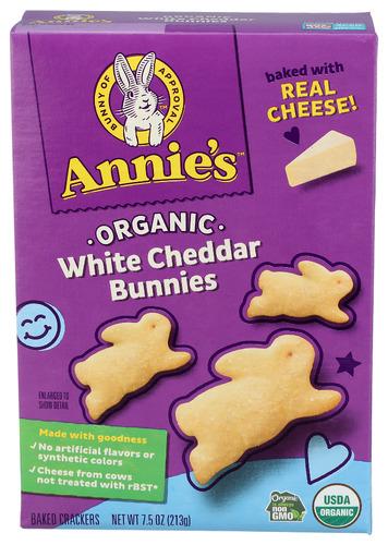 Annies Homegrown Cracker White Cheddar Bunny - 7.5 Oz (12 Units)
