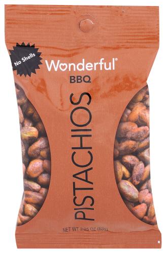 Wonderful Pistachios Pistachios No Shell Bbq - 2.25 Oz (8 Units)