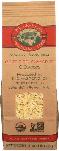 Montebello Pasta Orzo Artisan - 16 Oz (12 Units)