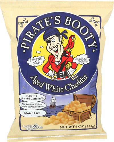 Pirate Brands Puffs Pirate Bty White Cheddar - 4 Oz (12 Units)