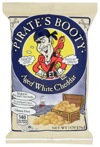 Pirate Brands Pirate Bty White Cheddar - 1 Oz (24 Units)