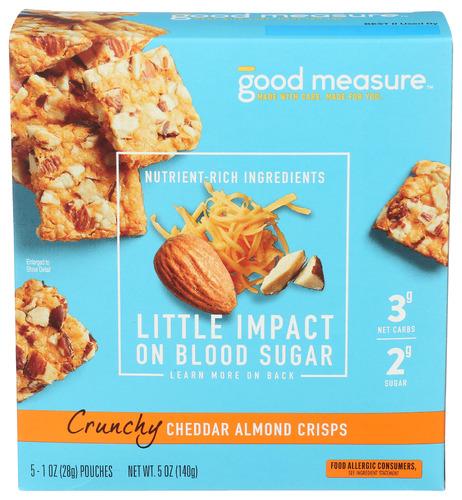 Good Measure Crisp Almond Cheddar 5Ct - 5 Oz (6 Units)