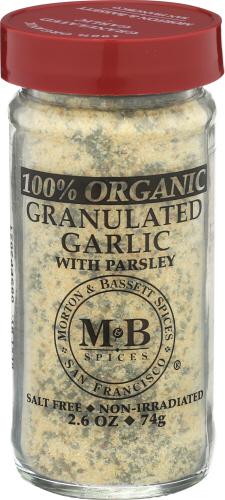 Morton & Bassett Spice Garlic Granultd Organic - 2.6 Oz (3 Units)