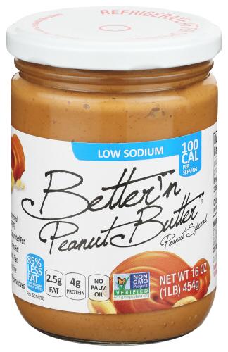 Better N Peanut Butter Peanut Sprd Ls Lf - 16 Oz (6 Units)