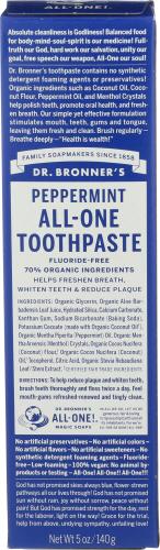 Dr Bronner Tooth Paste Peppermint - 5 Oz (3 Units)