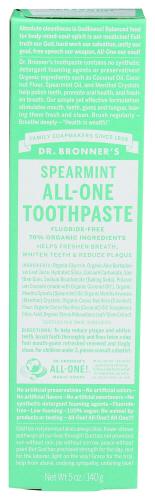 Dr Bronner Tooth Paste Spearmint - 5 Oz (3 Units)