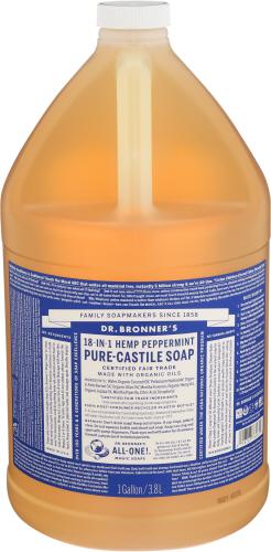 Dr Bronner Soap Liquid Castile Peppermint - 128 Oz (1 Units)