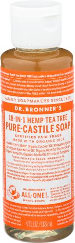 Dr Bronner Soap Castile Tea Tree Oil - 4 Oz (3 Units)
