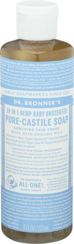 Dr Bronner Soap Liquid Baby Unscented - 8 Oz (3 Units)