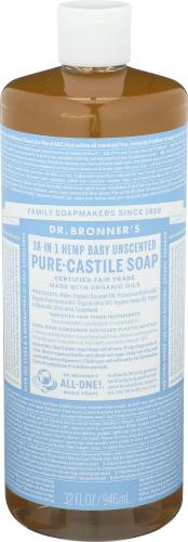 Dr Bronner Soap Liquid Castile Hemp Baby Unscn - 32 Oz (3 Units)