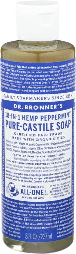 Dr Bronner Soap Liquid Peppermint - 8 Oz (3 Units)