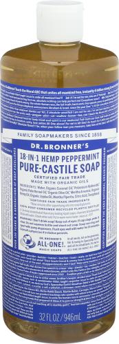 Dr Bronner Soap Liquid Peppermint - 32 Oz (3 Units)