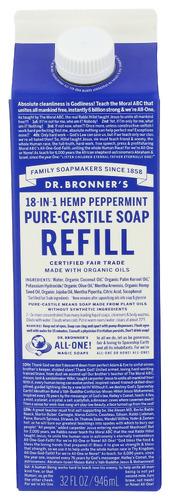 Dr Bronner Soap Refill Peppermint - 32 Fo (1 Units)