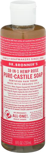Dr Bronner Soap Liquid Rose - 8 Oz (3 Units)