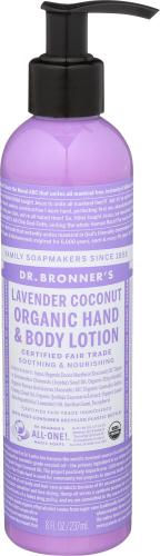 Dr Bronner Lotion Lavender Coconut Lite - 8 Oz (3 Units)