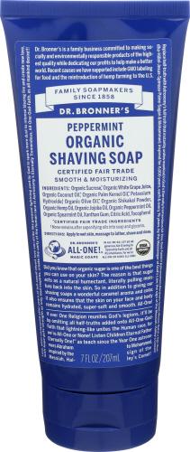 Dr Bronner Shaving Soap Peppermint - 7 Oz (3 Units)