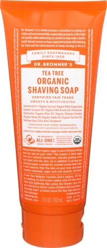 Dr Bronner Shaving Soap Tea Tree - 7 Oz (3 Units)