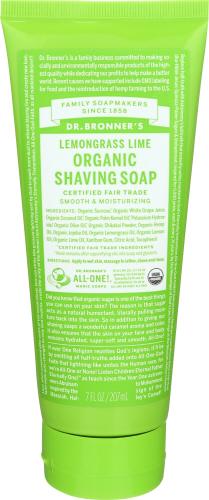 Dr Bronner Shaving Soap Lmngrss Lime - 7 Oz (3 Units)