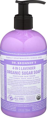 Dr Bronner Pump Soap Sugar Lavender - 12 Oz (3 Units)