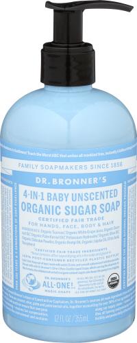 Dr Bronner Pump Soap Sugar Baby Organic - 12 Oz (3 Units)