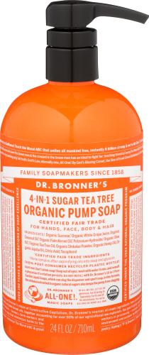 Dr Bronner Soap Liquid Pump Tea Tree - 24 Oz (3 Units)
