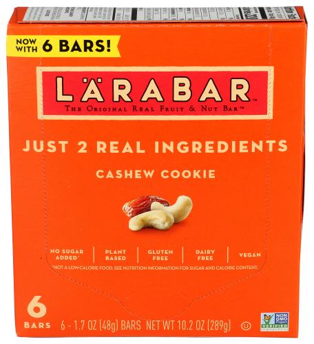 Larabar Bar Cashew Cookie 6Pk - 10.2 Oz (8 Units)