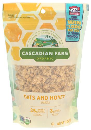 Cascadian Farm Granola Oats And Honey - 11 Oz (4 Units)
