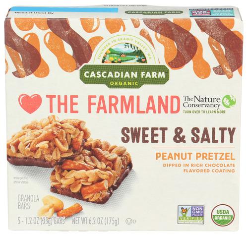 Cascadian Farm Bar Peanut Pretzel Sweet Salty - 6.2 Oz (12 Units)