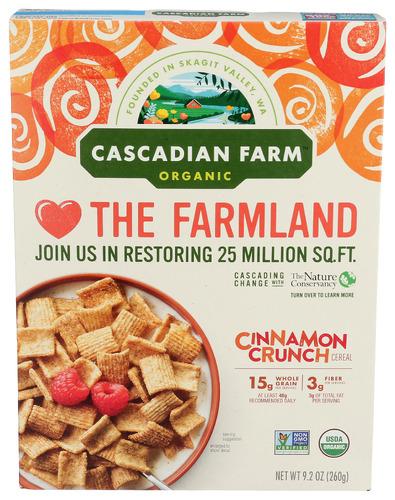 Cascadian Farm Cereal Cinnamon Crunch - 9.2 Oz (10 Units)