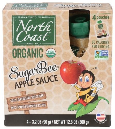 North Coast Applesauce Sugr Bee 4Pk Organic - 12.8 Oz (6 Units)