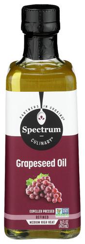 Spectrum Naturals Oil Grapeseed Refined - 16 Fo (3 Units)