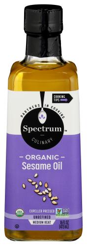 Spectrum Naturals Oil Sesame Unrefined Organic - 16 Fo (12 Units)