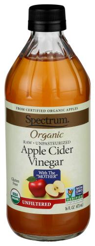 Spectrum Naturals Vinegar Apple Cider Unfl Organic - 16 Oz (12 Units)