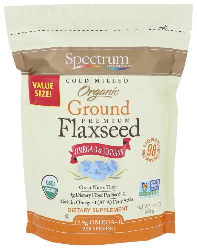 Spectrum Essential Flax Seed Grnd Vsize Organic - 24 Oz (1 Units)