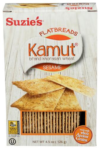 Suzies Flatbrd Kamut Sesame - 4.5 Oz (12 Units)