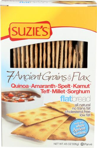 Suzies Flatbread 7 Grain & Flax - 4.5 Oz (12 Units)