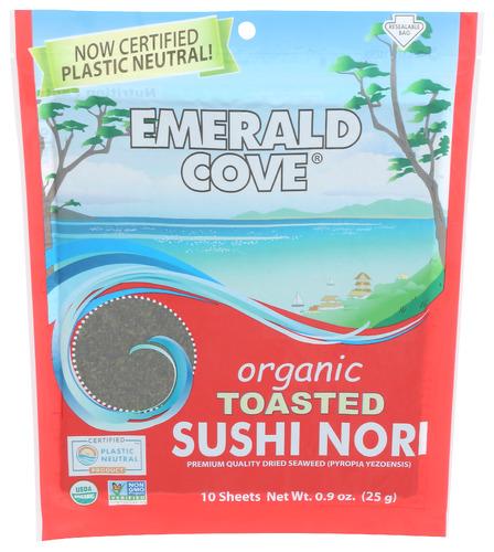 Emerald Cove Sushi Nori Tstd Organic - 10 Pc (6 Units)