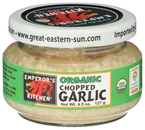 Emperors Kitchen Garlic Chopped Organic - 4.5 Oz (12 Units)