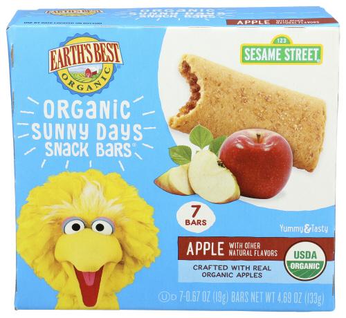 Earths Best Bar Sunny Day Apple Organic - 4.69 Oz (6 Units)
